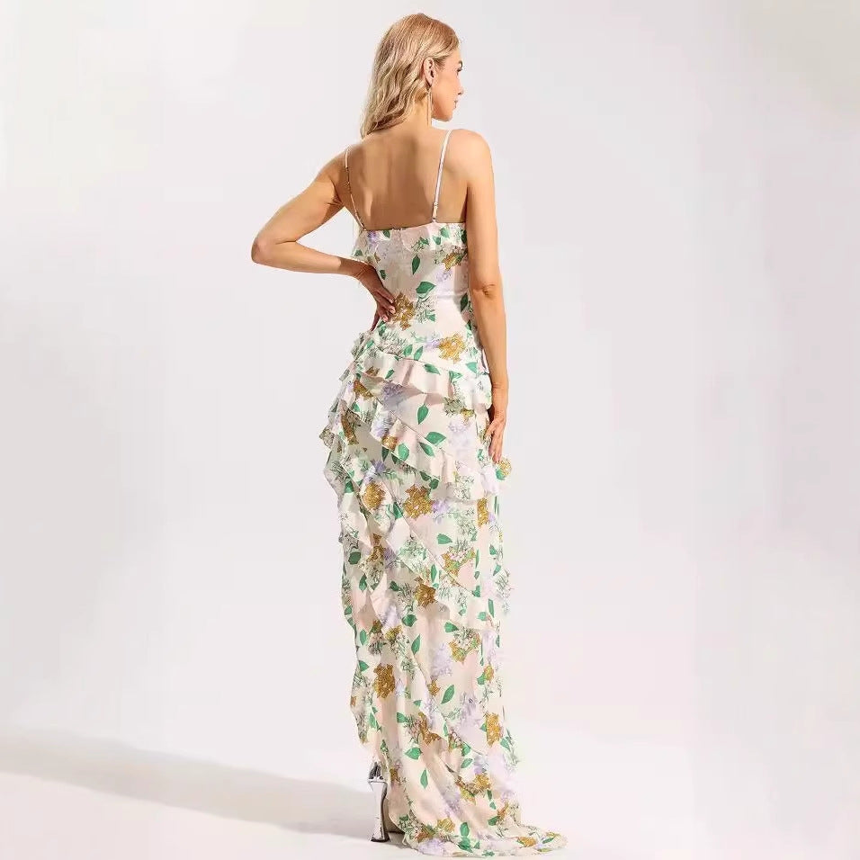 Fashionable Chiffon Ethereal Long Dress With An Elegant Vibe