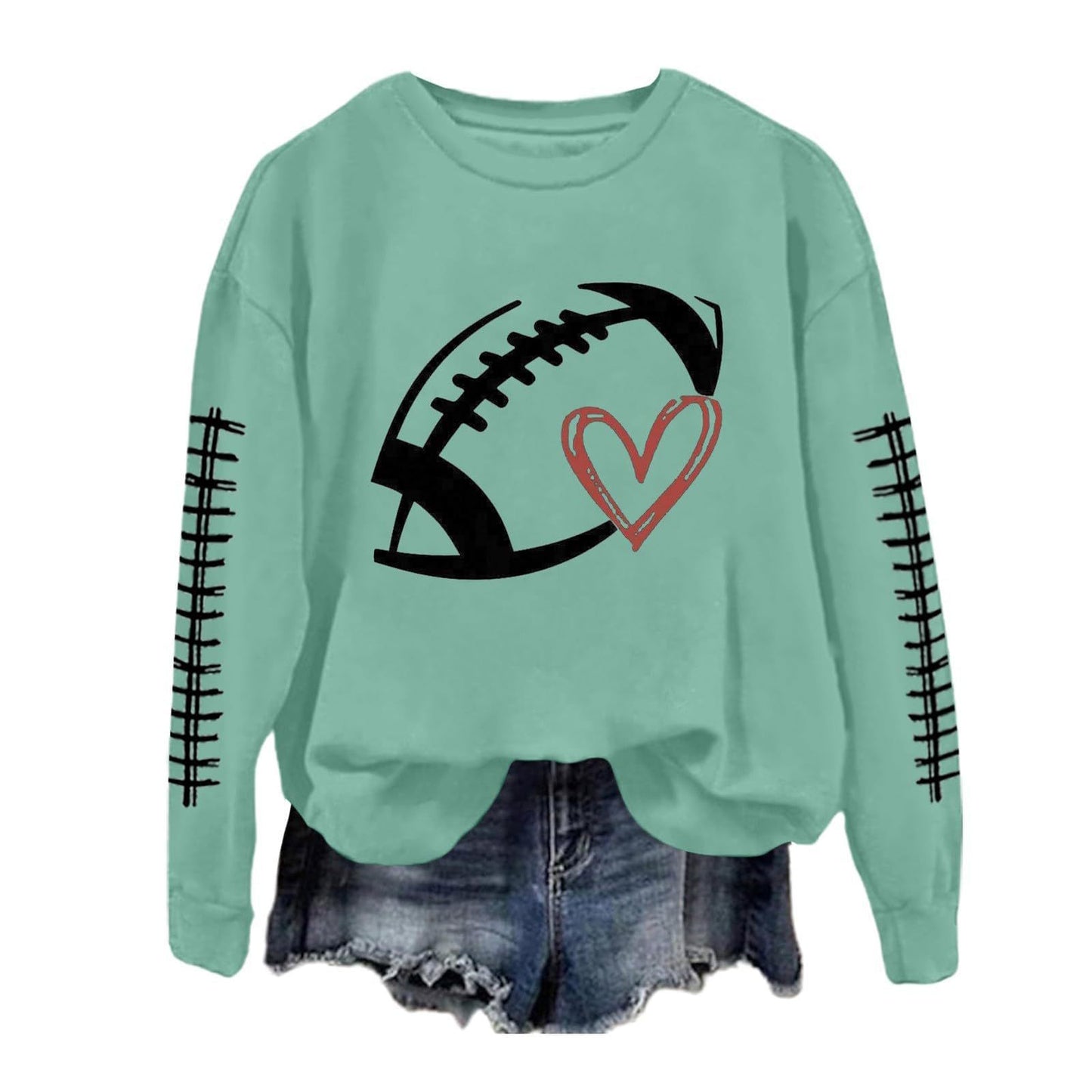 Dame Sweatshirt Baseball Uniform Trykt Langærmet Trøje Sweatshirt