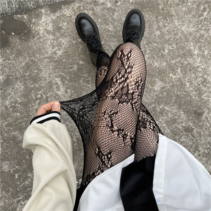 Fishnet Stockings HANAFUJI Stockings Thin Black Silk Pantyhose