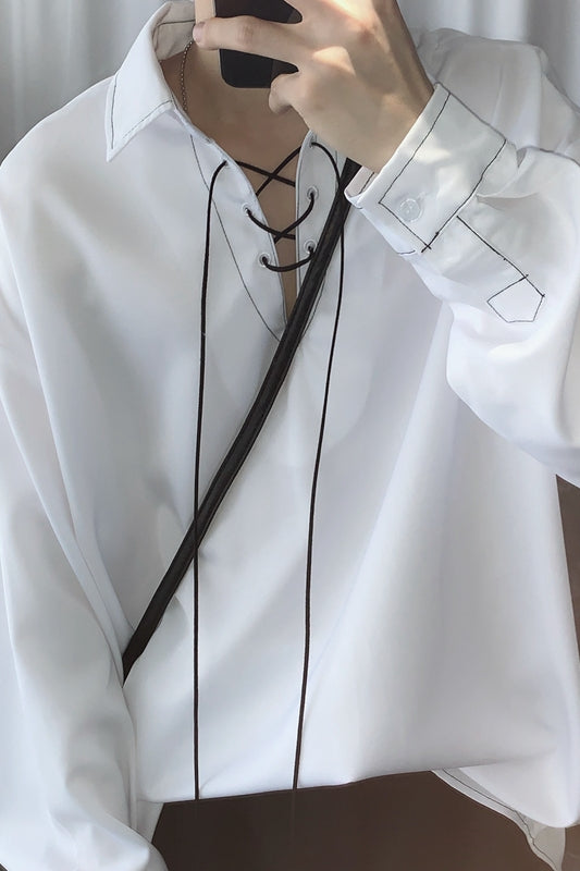 Draped Trend Loose Highend Thin Design Longsleeved Korean Shirt
