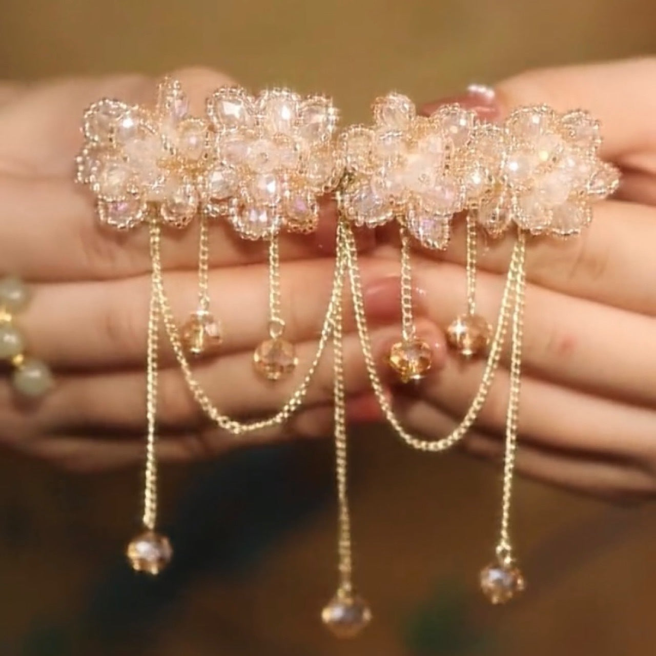 Light Luxury Hairpin Resin Copper Alloy Retro Crystal