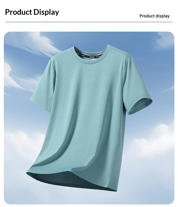 Loose Plus-Size Stretch Quick-Dry Running T-Shirt For Exercise