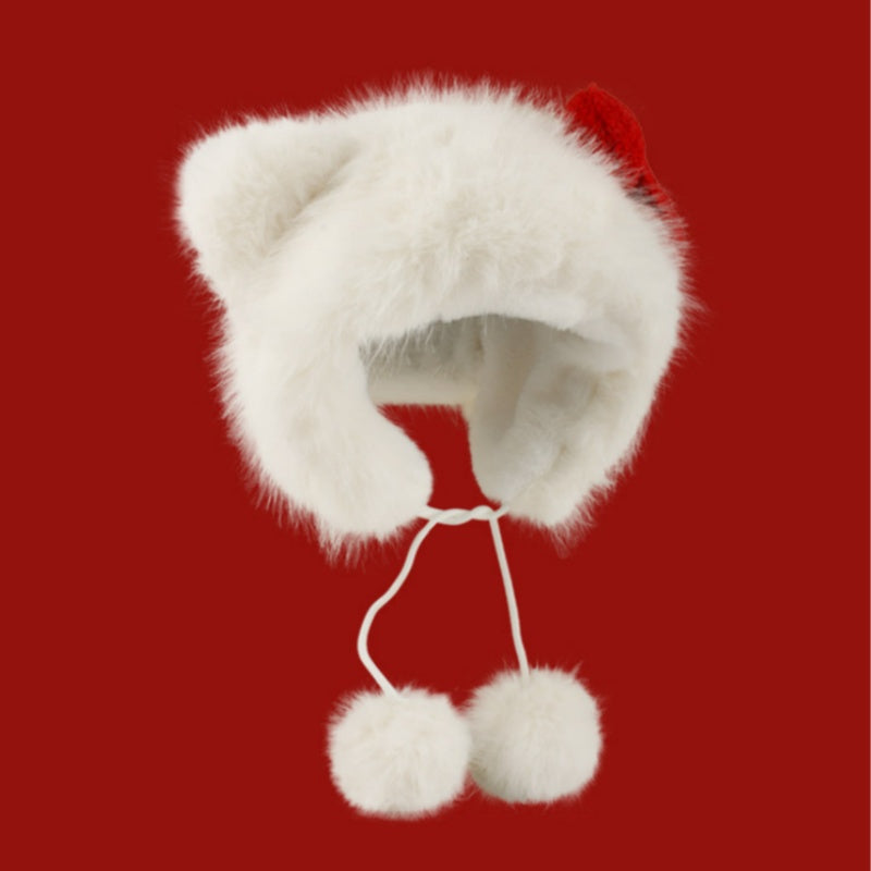 Teddy Bear Ears Thick Plush Fashionable All-Match Furry Hat