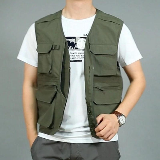 Middle-aged And Elderly Multi-bag Quick-drying Men's Waistcoat