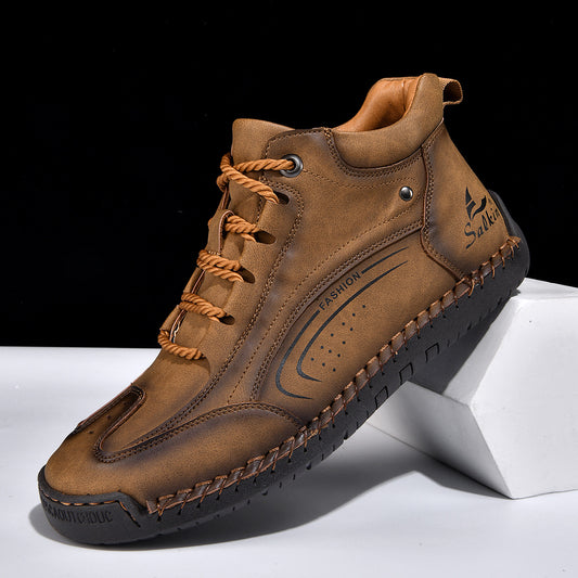 Plus-size Mens Fashion With Hand-stitched Soles