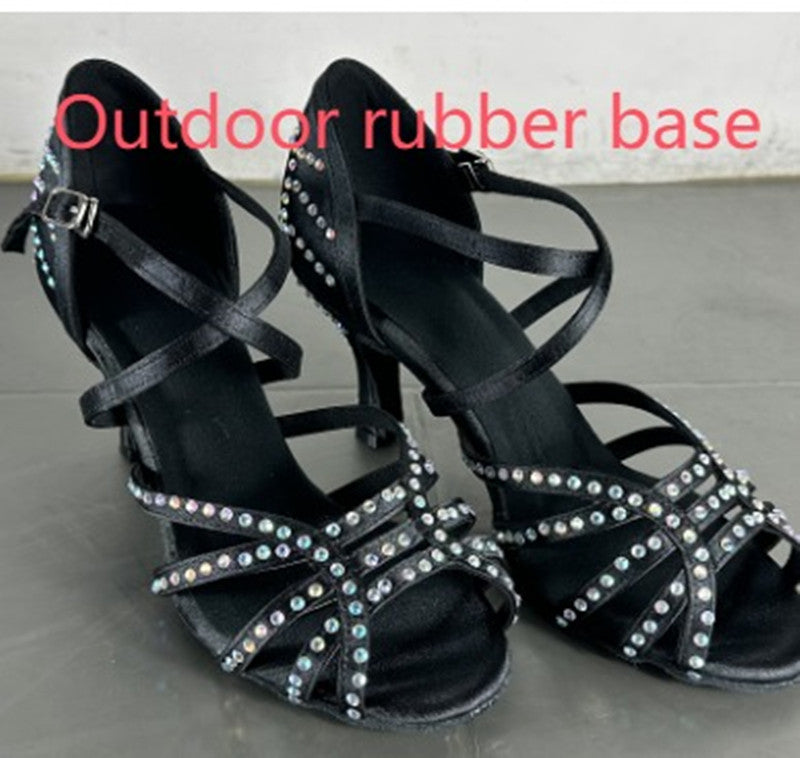 Diamond Latin Dance Shoes Women's High Heel Dancing Shoes