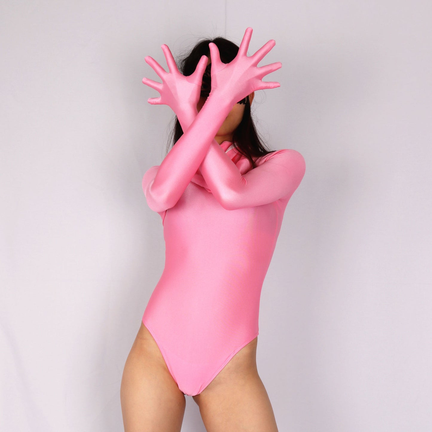 Moderne Spandex Langærmet Bodysuit med Høj Elasticitet