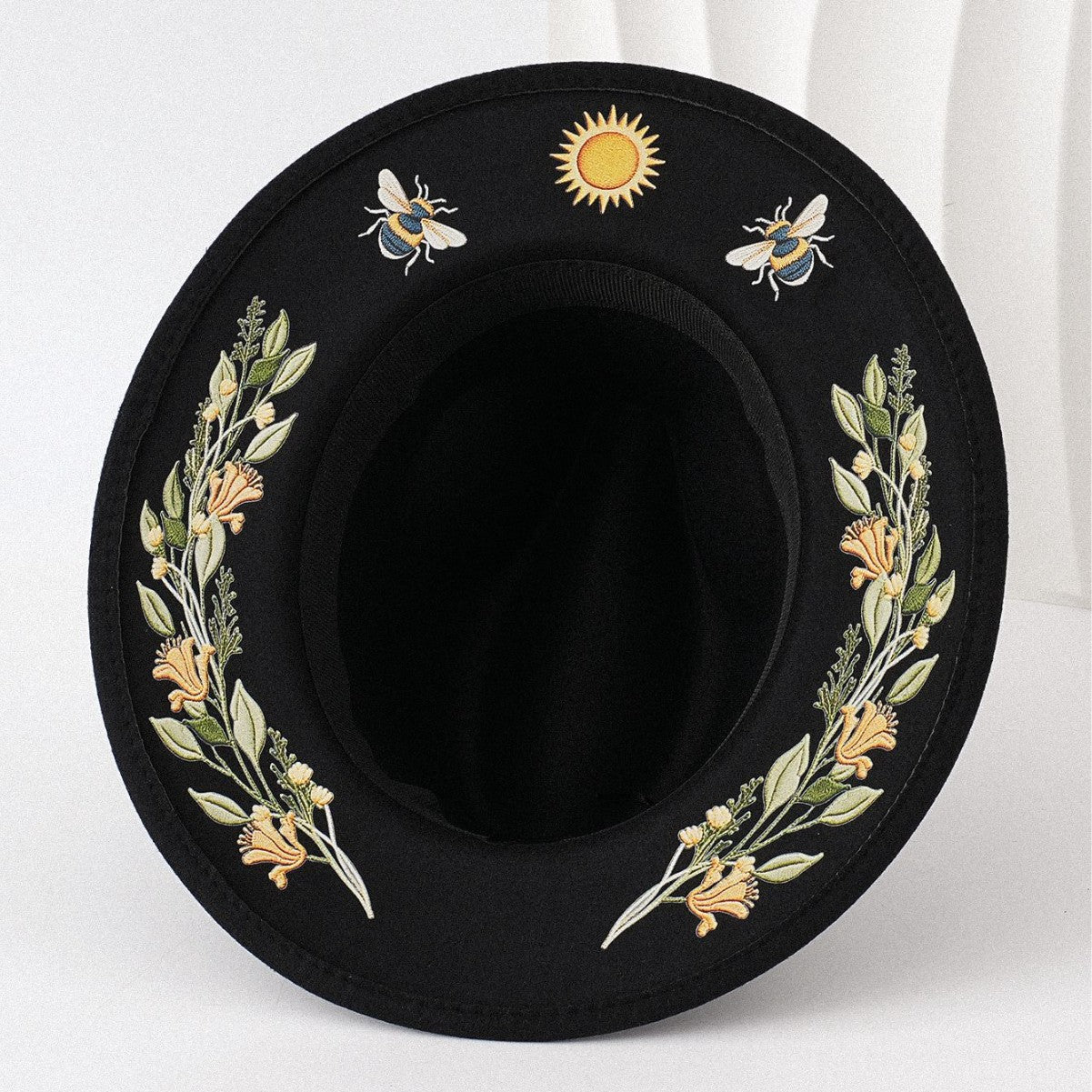 Cross-border 3D-printed Bee And Flower Western Cowboy Hat