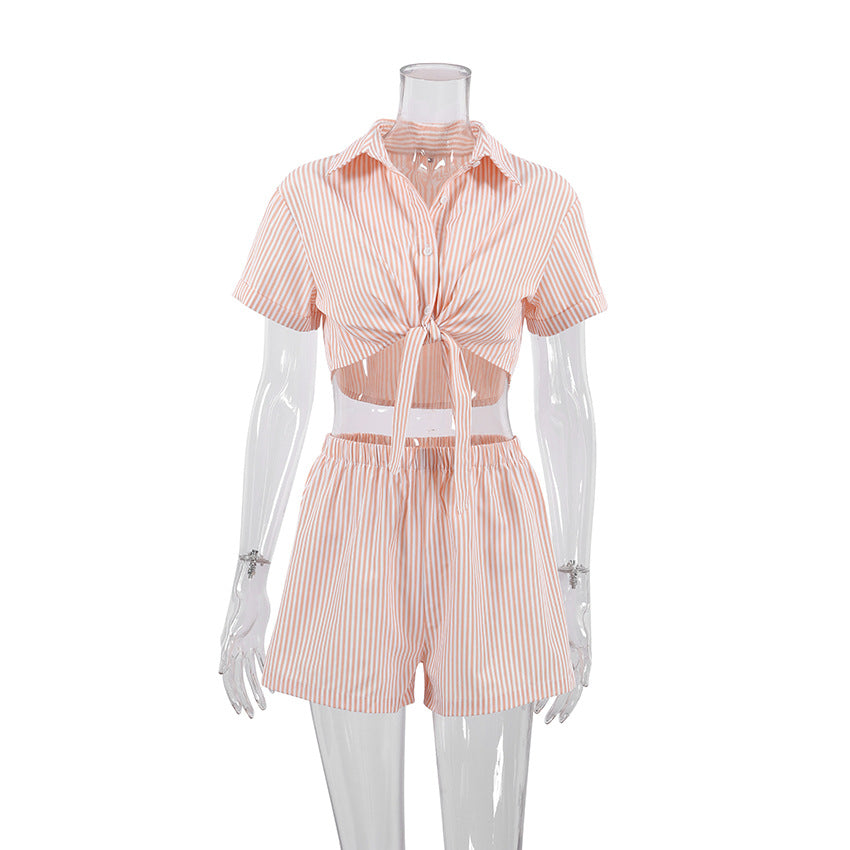 Fashionable Breathable Lightweight Loose-fitting Womens Two-piece Pajama Set