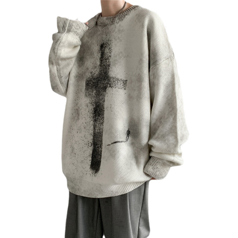 Men's Round Neck Fashion Lazy Style High-quality Sweater
