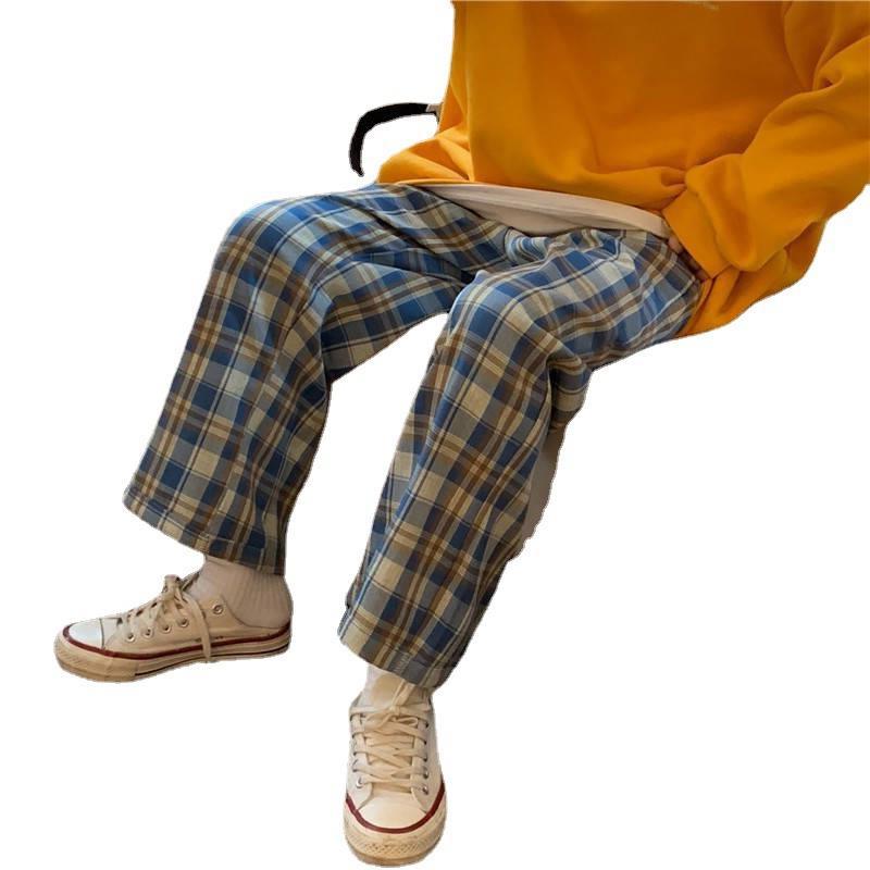 New Loose Student Lattice Loose Pants