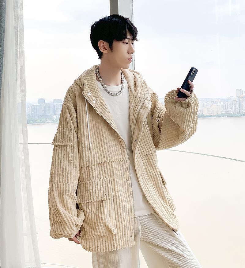 Hong Kong Style Oversized Loose Coat Men's Jacket