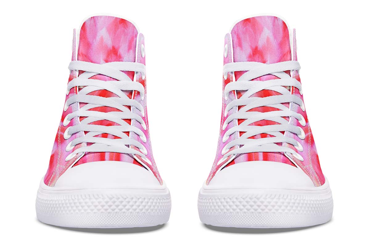 Men's And Women's Fashion Color Printing High-top Canvas Shoes