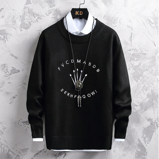 Men's Round Neck Loose Bottoming Sweater