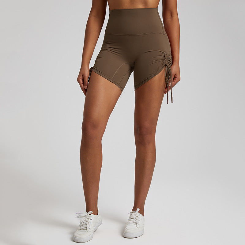 Sports Shorts Women's Drawstring Adjustable High Waist