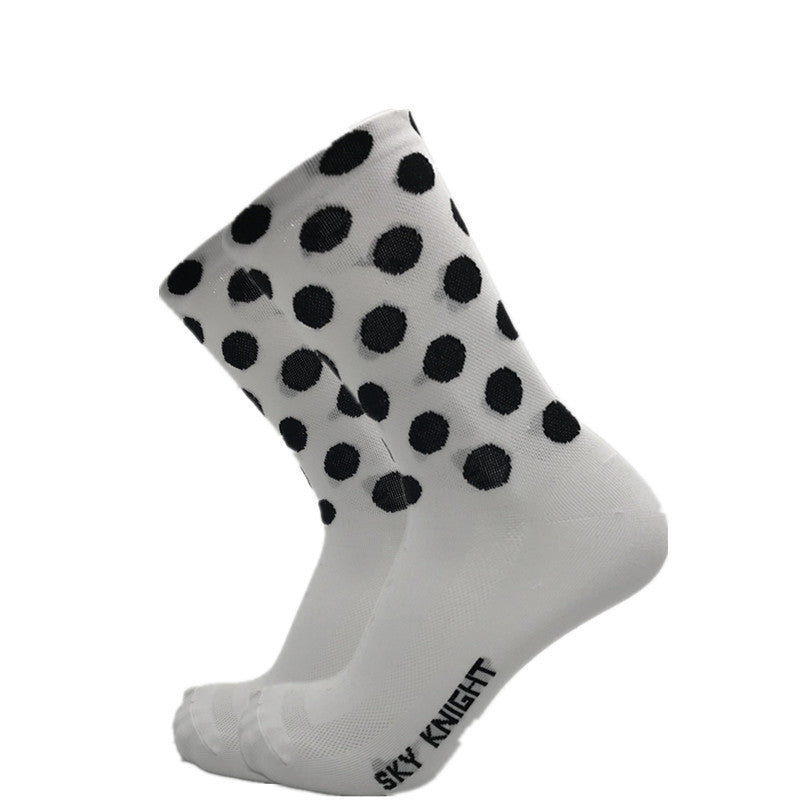 Outdoor Sports Pure Round Wave Point Cycling Socks