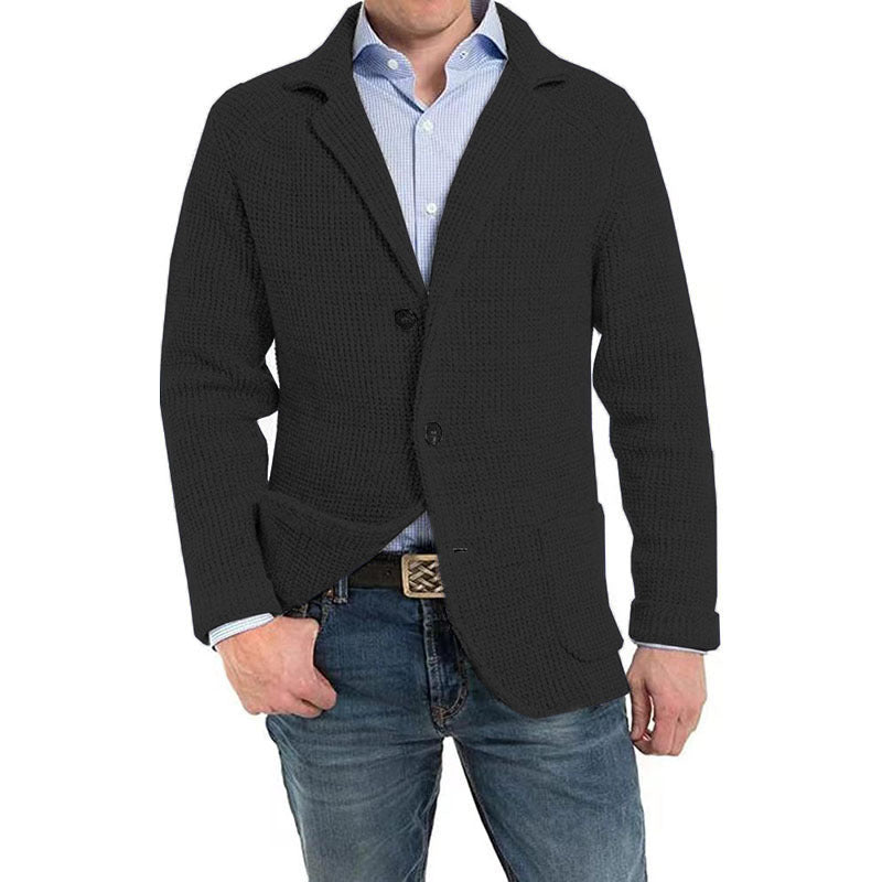 Herre Strikket Cardigan Sweater