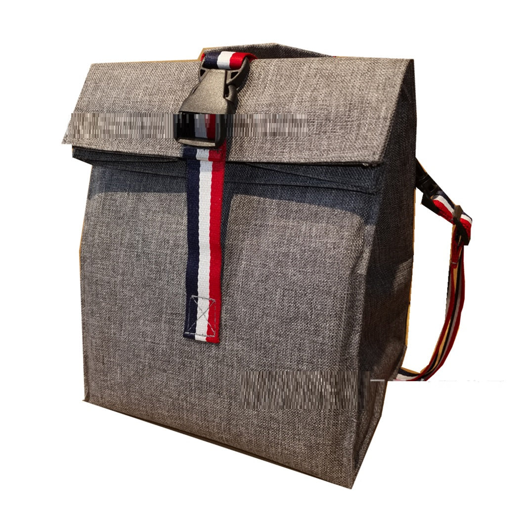 Folding Solid Color Oxford Cloth Lunch Warmer Bag