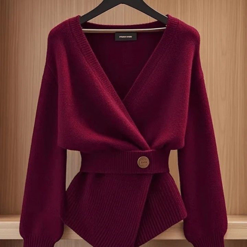 High-end Super Nice This Year's Popular Beautiful Blue Sweater For Women