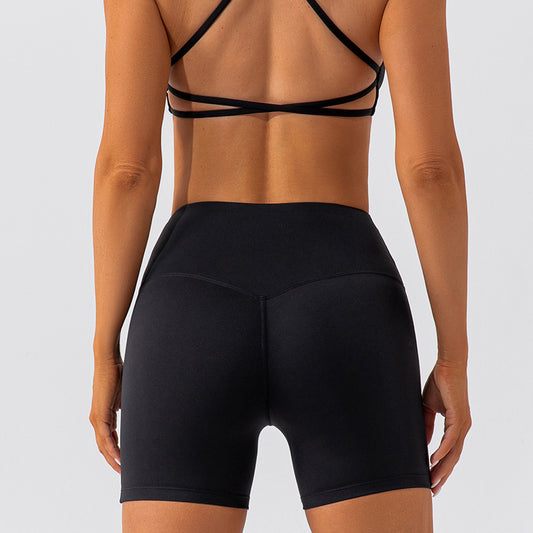 Hip Lifting Running Fitness Shorts With Tight Fit
