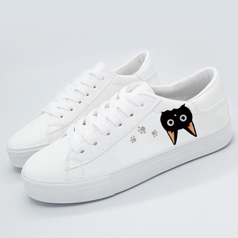 Anime cat hand-painted casual sneakers