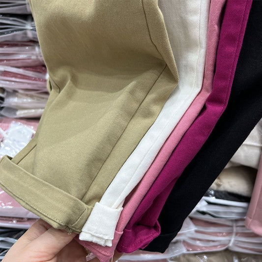 High Waisted And Cropped Harlan Pants Are Loose Fitting