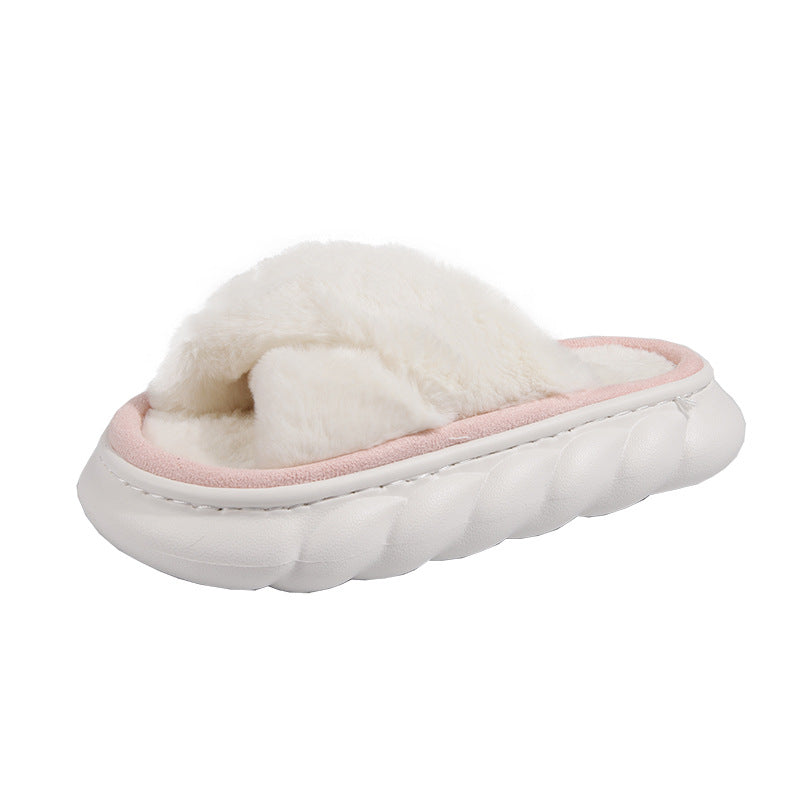 Heavy-soled Feces-feeling Home Light Fur Slippers