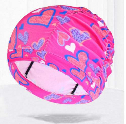 Women's Swimming Cap Pleated Plus-sized