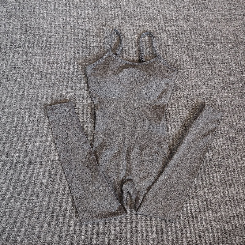 Sommer Ny Store Størrelser Bikini Sports Sling Vest Nude Feel Voldsom Sved Kropsformende S Yogashorts Jumpsuit
