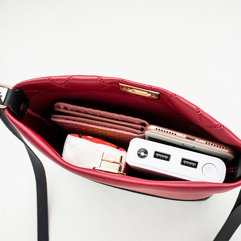 Simple Lock Women's Bag Shoulder Messenger
