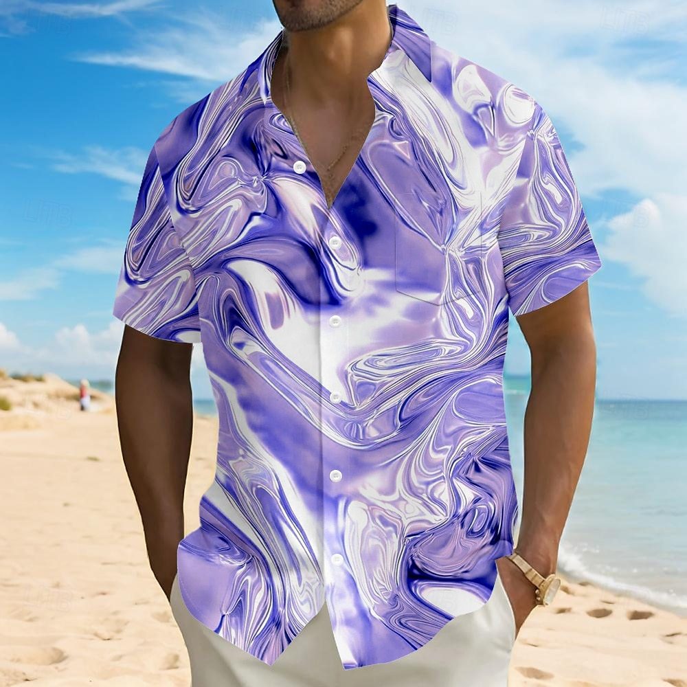 Men's Summer New Coconut Tree Print Shirt