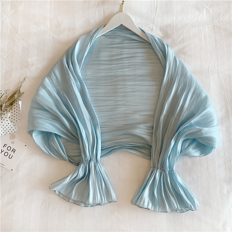 Celebrity Style Sunscreen Shawl Loose And Western With Sunshade Outside