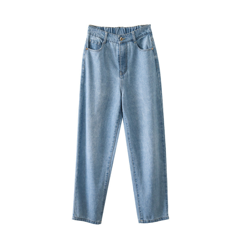High waist straight loose trousers