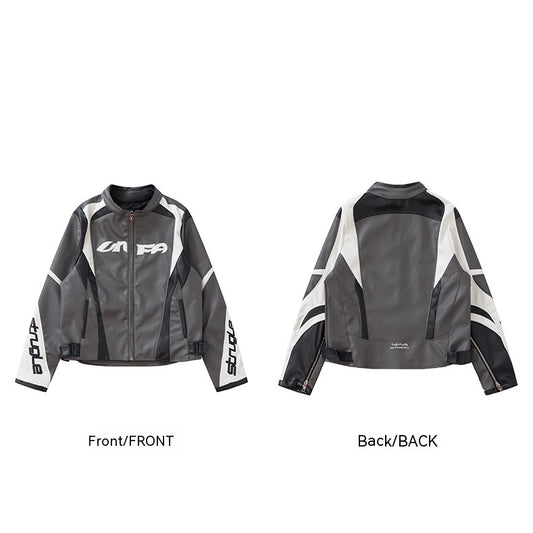 Personalized Stand Collar Zipper Fly Jacket Top