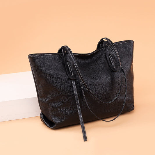 European And American Casual Top Layer Cowhide Handbag