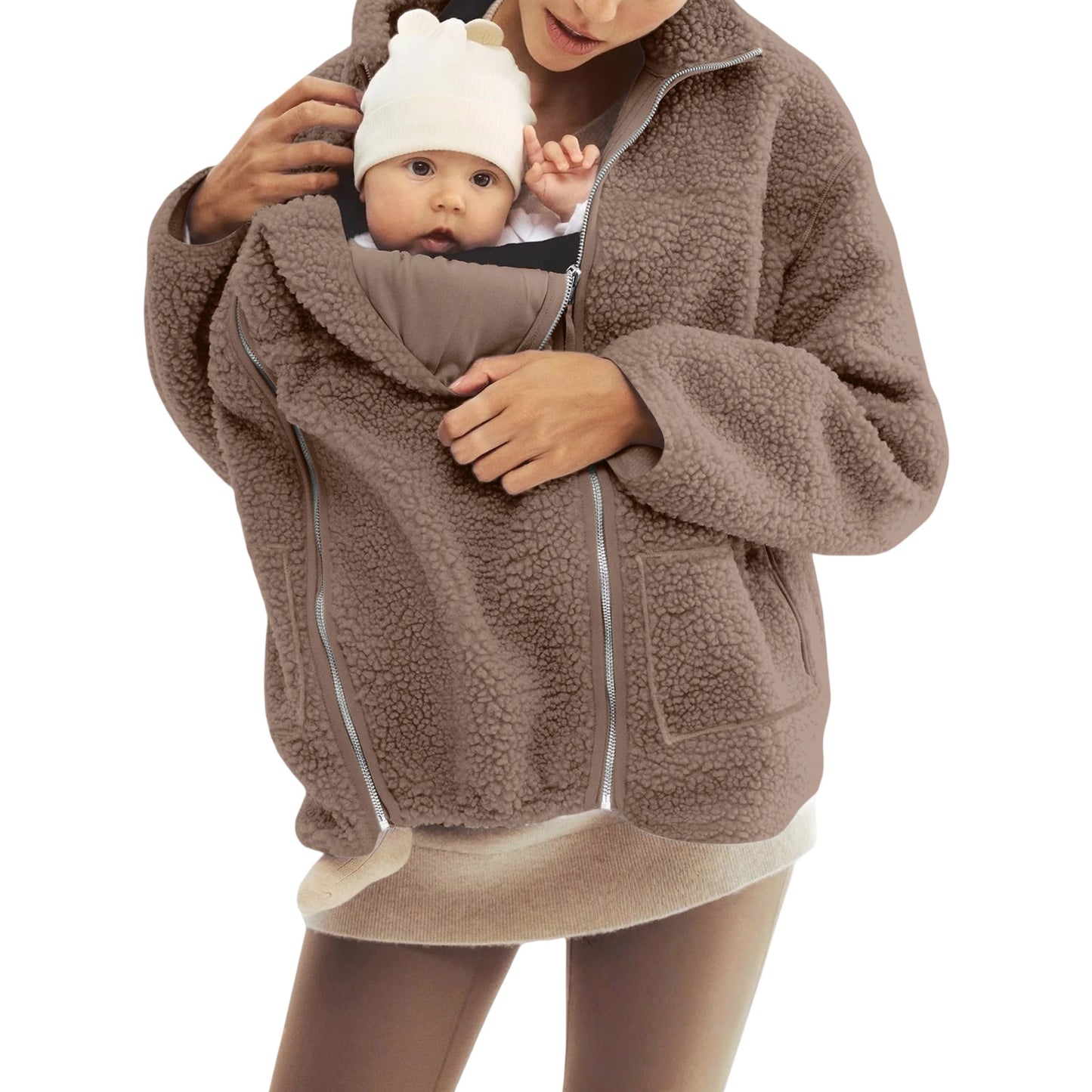 Solid Color Lazy Style Lamb Wool Coat