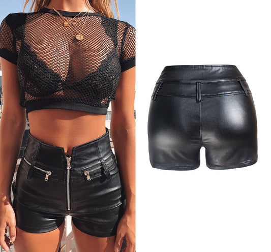 Women's hip-lifting motorcycle pu pants