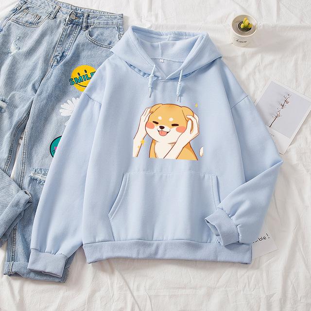 Hooded Solid Color Versatile Loose Student Hoodie Youth Casual