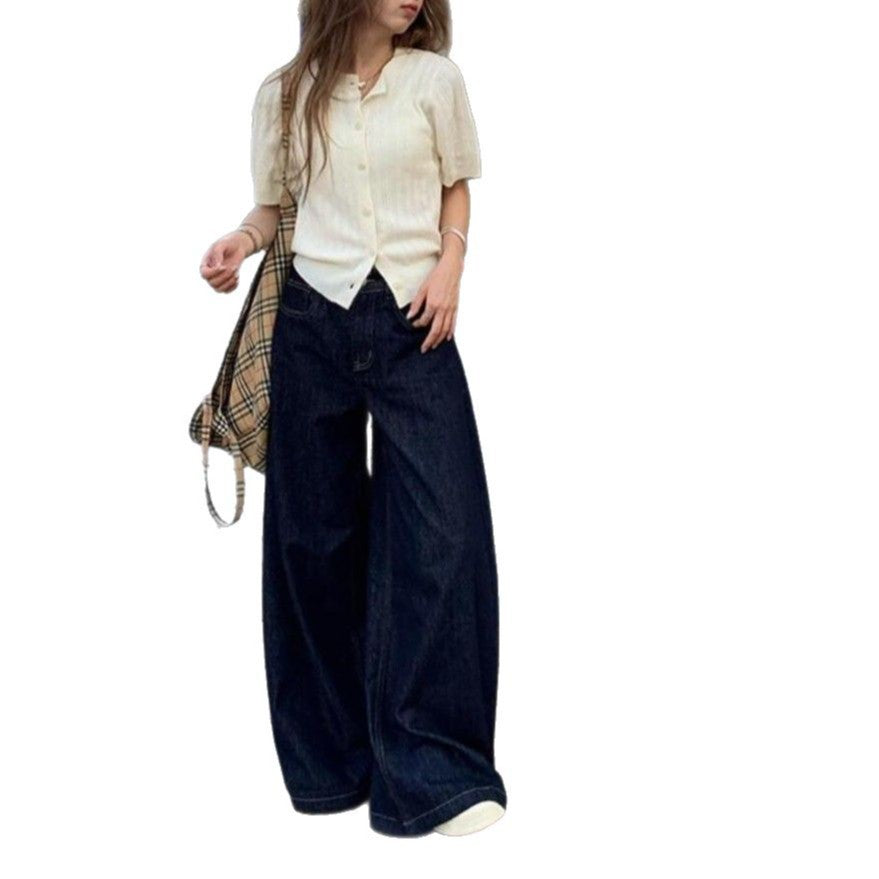 Loose Slimming And Straight Casual Mop Wide Leg Pants