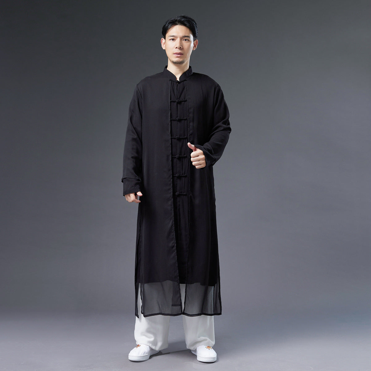 Antiquity Men's Clothing Summer Hanfu White Fairy Chiffon Costume Performance Chinese Robe Male