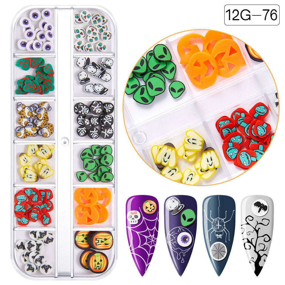 Halloween Manicure Soft Pottery Set Series Trick Or Treat Pumpkin Demon Spider Ghost Ghost