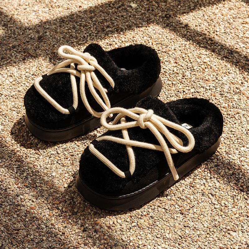 Can Be Worn Outside Cotton Women's Platform Increased By Closed-toe Slippers