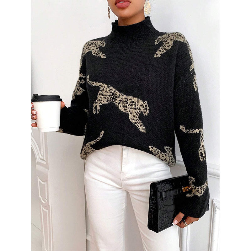 Women's Plush Half-turtleneck Sweater