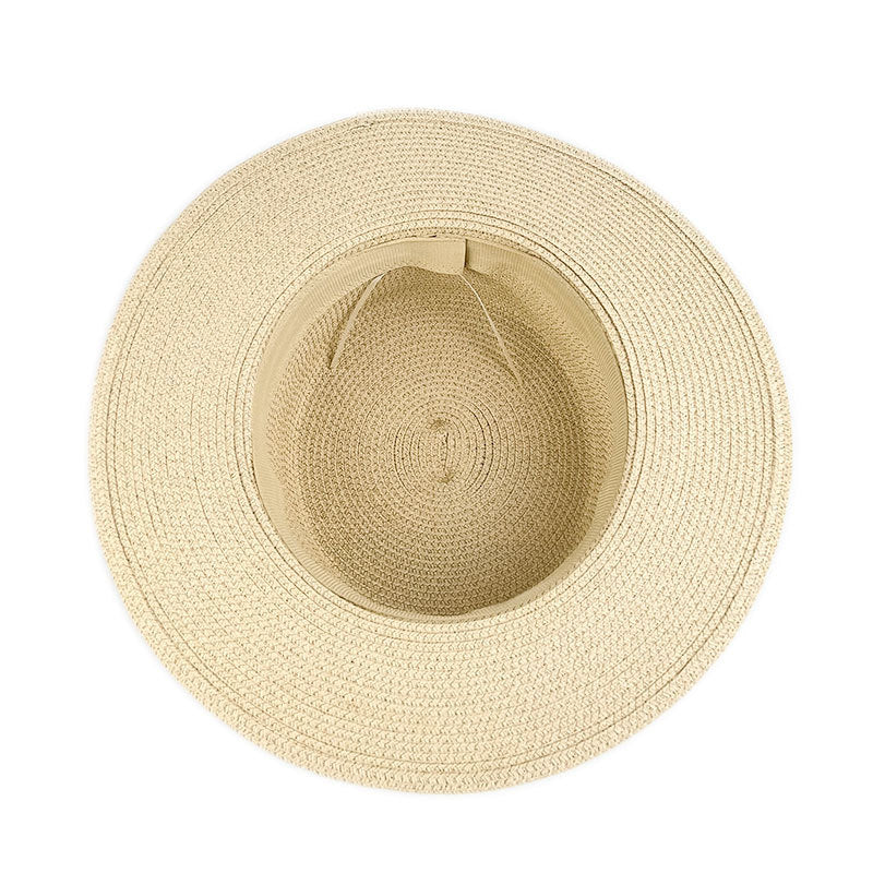 Square Buckle Dome Panama Lafite Flat Straw Hat 21 Color