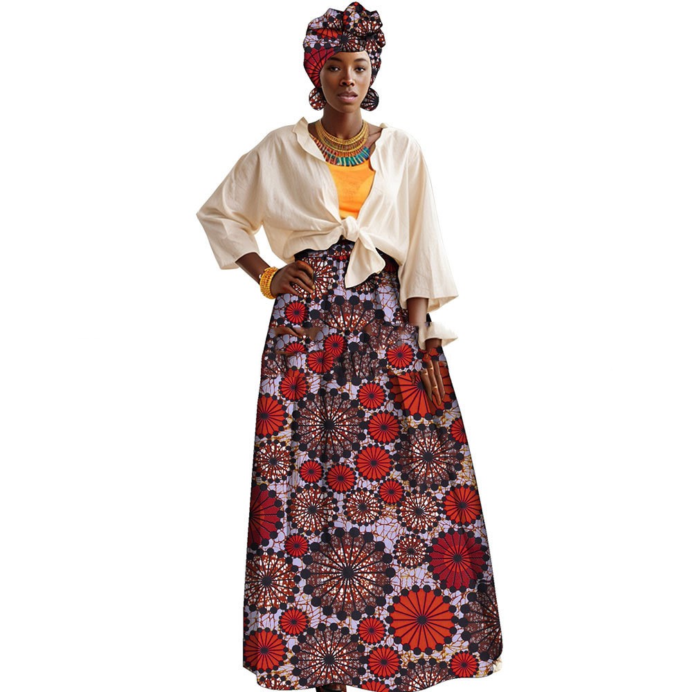 print A-line Skirt With Pockets
