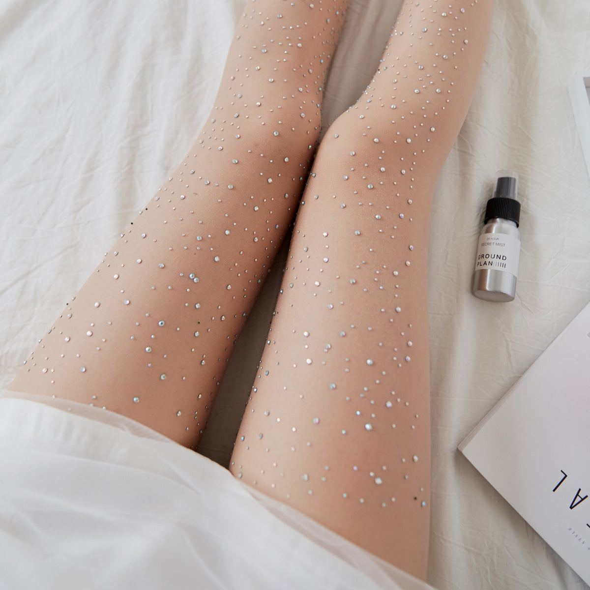 Pearly Any Cut Pearly Hot Diamond Stockings Pantyhose