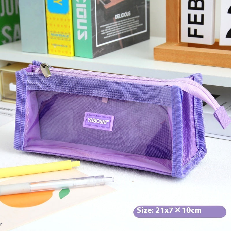 Pencil Case Large Capacity Transparent Good-looking Women's Internet Celebrity Stationery Box