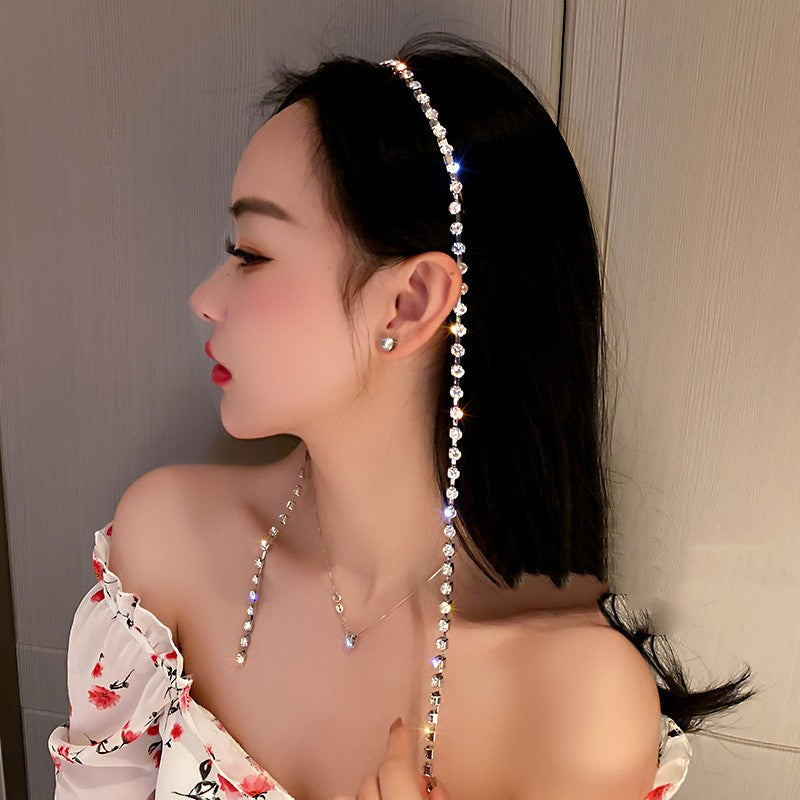 High-grade Diamond-encrusted Tassel Hairband
