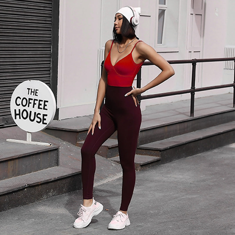 Yoga Bodysuit Women's Elastic Tight Training Suit