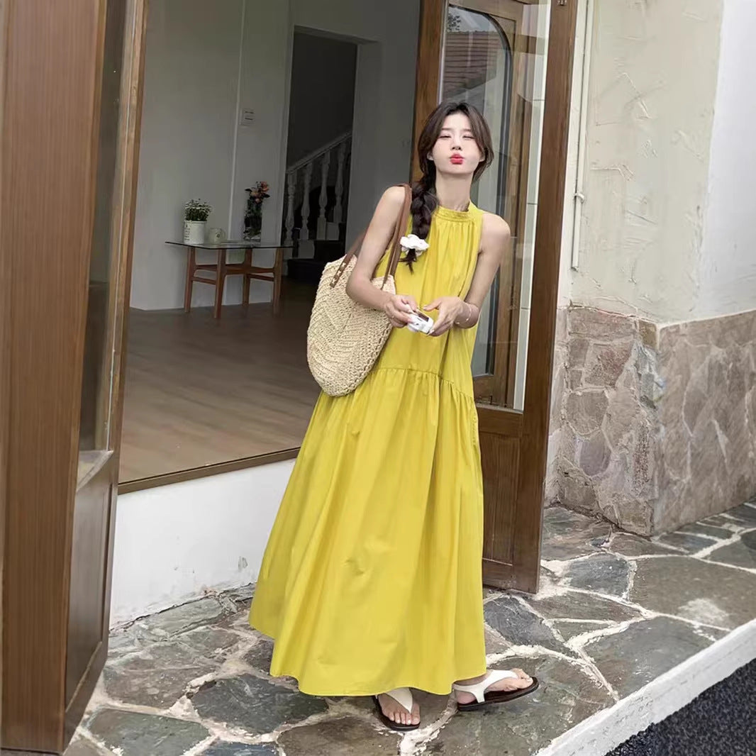 Womens Relaxed Elegant Vintage-style Long Dress